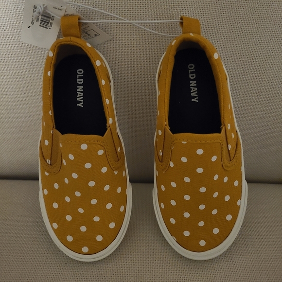 Old Navy Other - 2/$20 Mustard Colored Polka Dot Slip Ons